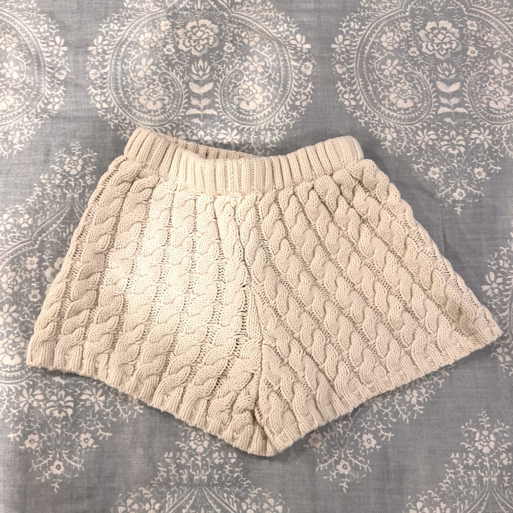 Sabo skirt knit sweater shorts cream S